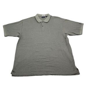 IZOD Shirt Mens XL Extra Green Blue Stripes Polo Outdoor Fish Hike Camp Golf